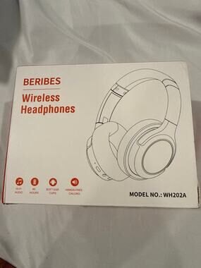 BERIBES WH202A Wireless Bluetooth Headphones – Hi-Fi Audio, Soft Ear Cups,